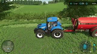 FS22  FAIRHEAD 53  T7 SPREADING SLURRY PART 3 [upl. by Nonnahs]