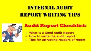 Internal Audit Report Writing  How to write an Audit Report  Tips for Audit Report Writing [upl. by Nicholl]