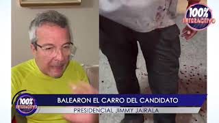 Balean el carro del candidato presidencial Jimmy Jairala [upl. by Virgin291]