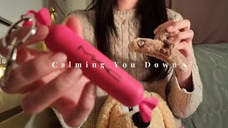 ASMR Breathing  Calming you Down Gudied Meditation massage makeup [upl. by Nuahsyd]