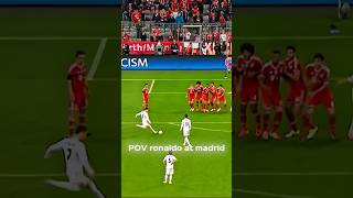 POV Ronaldo At Madrid 🔥🐐 iceon ronaldo freekick goal goat football [upl. by Einobe]