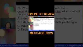 GenEd and ProfEd Reviewer for LET profedreviewer teachertest generaleducationreviewer [upl. by Annoel]