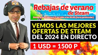 VEMOS LAS OFERTAS DE STEAM DE VERANO INVIERNO 1 USD  1500 PESOS ARG  EN DIRECTO [upl. by Lippold]