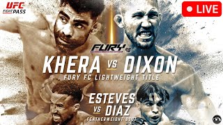 Fury FC 98 Khera vs Dixon  LIVE STREAM MMA FIGHT COMPANION Fury Fighting Championship  TEXAS [upl. by Arza]