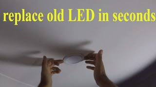 how to replace LED recessed downlights  remove and install downlight [upl. by Ikkir]