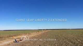 Giant Leap Liberty 2 on Aerotech H195 Blue Thunder DMS at Bayboro NC 11222014 [upl. by Akinuahs]