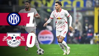 Own goal leads to defeat at San Siro  Highlights Inter Milano  RB Leipzig 10  Champions League [upl. by Ferreby635]