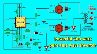 AMAZING POWERFUL 400 watt PURE SINE WAVE INVERTER jimecomtechnologies6119 inverter 1705 [upl. by Enileoj767]