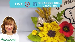 Come realizzare un girasole con il nastro  Angolo Creativo di Lineaverde Prato  Merceria Creativa [upl. by Iztim]