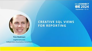 AcuCONNECT 2024 Day 2  Creative SQL Views for Reporting [upl. by Clemmie258]