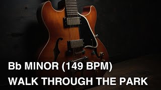 Walk Through The Park Backing Track in Bb Minor 149 Bpm [upl. by Ahselet]