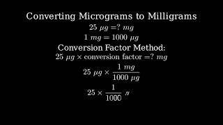 How to convert 25 micrograms mcg to milligrams [upl. by Tereve]