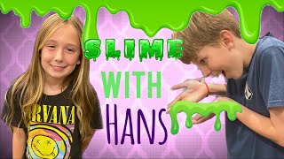 Slime with Hans slime slimechallenge makingslime slimevideo [upl. by Soalokcin]