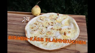 BirnenKäse Flammkuchen mit kandierten Cashewnüssen [upl. by Reinertson477]