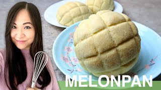 REZEPT Melonpan  Japanisches Brot backen  süße Melonen Brötchen  fluffig weich  Melon Pan [upl. by Fern45]