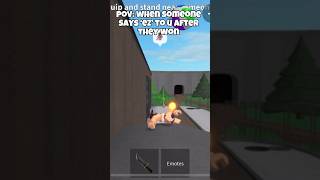 pov  someone says ‘ez’ after they win mm2funny mm2roblox shorts [upl. by Nigel]