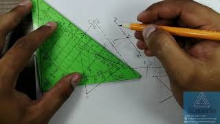 1 Intersección lineaplano Metodo Tercera Proyección Angulo Real  geometríadescriptiva ✏️📐 [upl. by Trill]