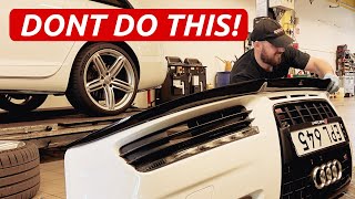 How to install a Maxton Design front spoiler DOS and DONTS [upl. by Hartzke]