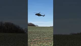 German Army NH90 helicopter  autorotation training during heavy [upl. by Frech]