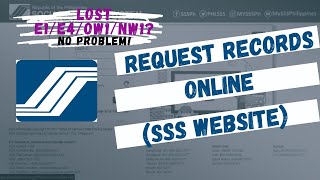 How to Request Records on SSS Website Online E1  E4  RS1  NW1  OW1 [upl. by Medrek407]