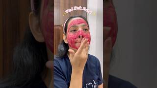 Beetroot Facial for Pink Glowing skin✨ beetroot facial shortsvideo [upl. by Elleunamme351]