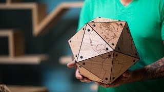 Making a Large LaserCut Dymaxion Globe [upl. by Ha689]