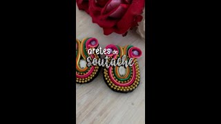 💚 Aretes de SOUTACHE paso a paso  Técnica SOUTACHE bisutería [upl. by Pfaff]