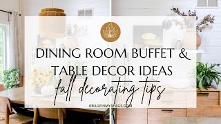 Dining Room Buffet amp Table Decor Ideas for Fall Decorating Tips [upl. by Ofilia265]