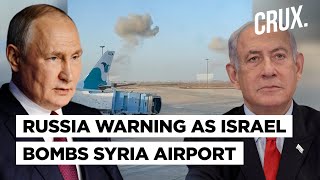 Syria quotDownsquot Israeli Missiles As Damascus Airport Hit Month After Airstrike Knocked It Out [upl. by Atilal]