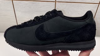 Nike Cortez Premium Black Womens Shoes [upl. by Gridley647]