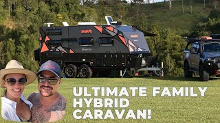 Ultimate FAMILY Hybrid Caravan Review JAWA Tarwarri 18 Triple Bunks  Mavos Camp Coffee Tutorial [upl. by Euqina502]