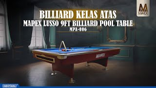 MAPEX LUSSO 9FT BILLIARD POOL TABLE MPA006  SMOOTH CLOTH AND LEVEL SURFACE [upl. by Eivlys]