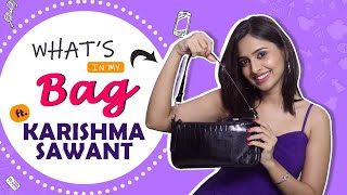 What’s in my Bag ft Karishma Sawant  Bag secrets revealed India Forums [upl. by Tobie]