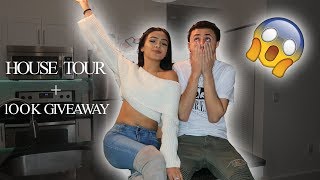 UNFURNISHED APARTMENT TOUR  100k GIVEAWAY [upl. by Htidirem]