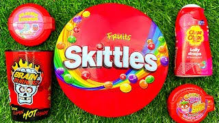 Satisfying Video ASMR  Opening Skittles Candy From Special Red Box [upl. by Redford265]