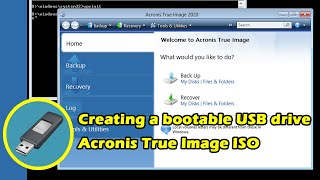 How to create bootable USB Acronis True image iso [upl. by Hcirdla500]