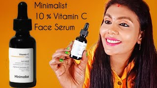 Minimalist 10  Vitamin C Serum  Glowing Skin  Reduce Dark Spots amp Pigmentation [upl. by Yk]