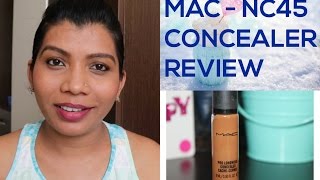 MAC NC45 Concealer Review  Mac concealer Review and demo [upl. by Lore]