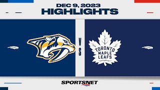 NHL Highlights  Predators vs Maple Leafs  December 9 2023 [upl. by Vange634]