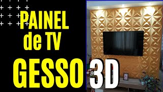 PAINEL DE TV COM GESSO 3D PINTADO [upl. by Ahsiki726]