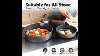 SENSARTE 17 Piece Pots and Pans Set [upl. by Namqul]