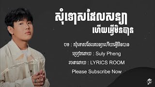 សុំទោសដែលសន្យាហើយធ្វើមិនបាន  Somtos del soniya hz tver min ban​  suly pheng [upl. by Elleiram154]