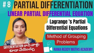 Lagranges Partial Differential Equations Using method of Grouping [upl. by Mathre]