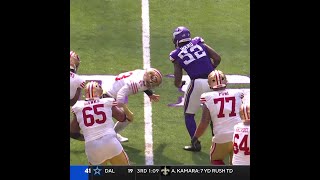 Jihad Ward intercepts the Brock Purdy pass vs San Francisco 49ers [upl. by Ahsienot]