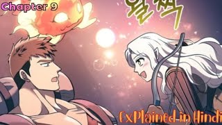 MC gets transported to the game he was playing  Chapter 9  Manhwa explained in Hindi [upl. by Ebony]