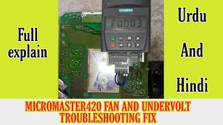 Siemens Micromaster420 Ac drive dc undervolt fix  Micromaster420 fan troubleshooting fix [upl. by Kcuhc]