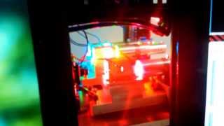 Outdoor lasers  RGB raster laser projector Mixing colors test [upl. by Lleroj636]