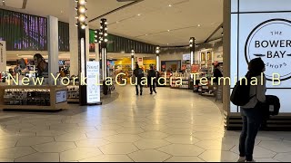 New York LaGuardia Terminal B Tour amp Tips including unitedclub fountain laguardiaairport united [upl. by Yoreel]