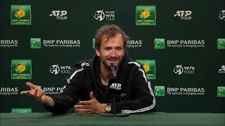 Daniil Medvedev Post Match Press Conference Following Quarterfinal Win 2023 BNP Paribas Open [upl. by Rie]