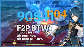 F2P Xingqiu one shot combo  Genshin Impact [upl. by Lyndy]